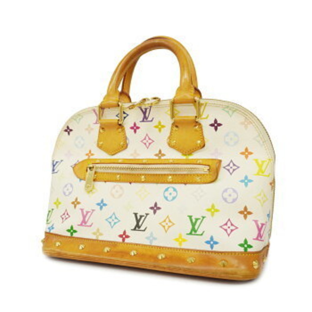 Louis Vuitton Monogram Alma Handbag Multicolor White